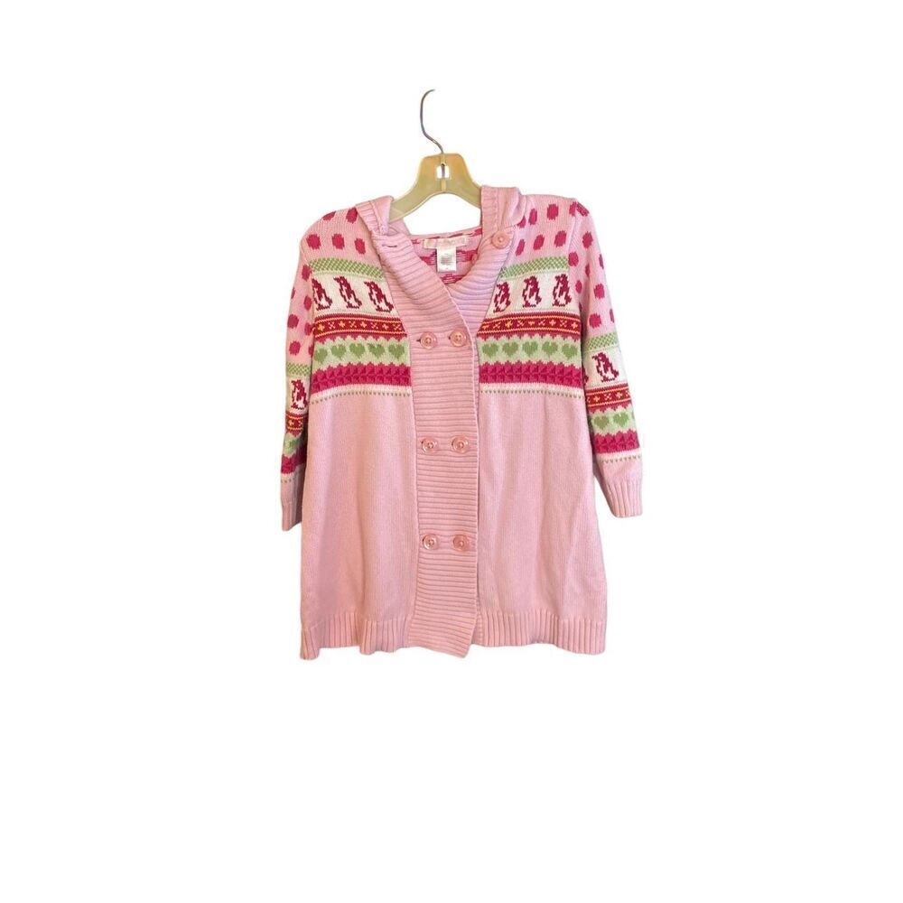 Janie and Jack toddler girls, hooded, penguin sweater /coat size 3T